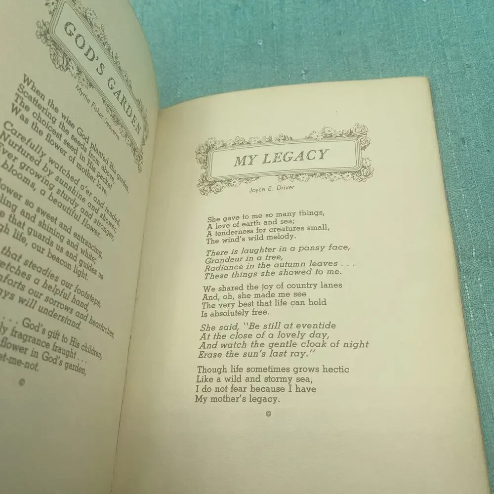Vintage 1965 Mothers Day booklet: A Collection of Poems & Prose Book